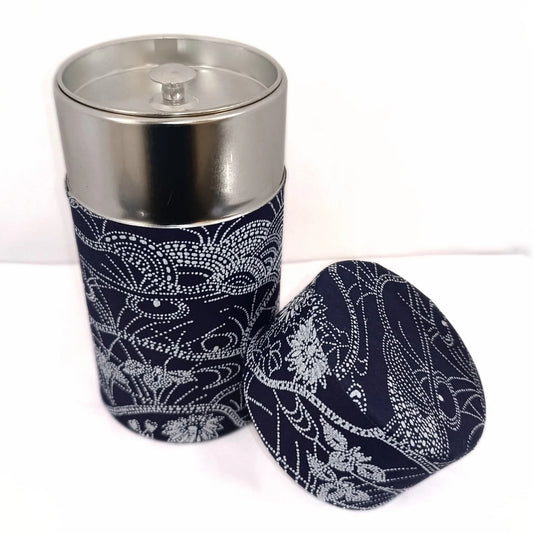 Teedose Blütenband Blau